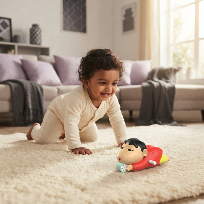 First crawl caught on camera thanks to Shinchan!